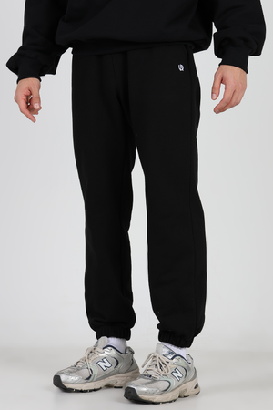 루즈핏 심볼 스웨트 조거팬츠 블랙