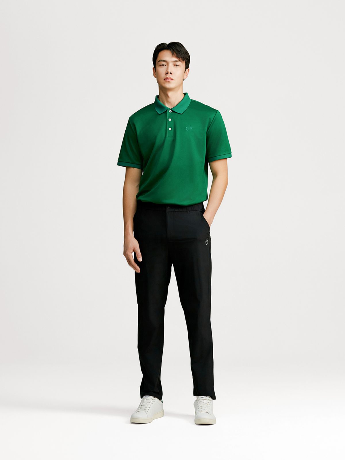 세르지오 타키니(SERGIO TACCHINI) M 데일리 우븐 스트레이트핏 팬츠 (Black)