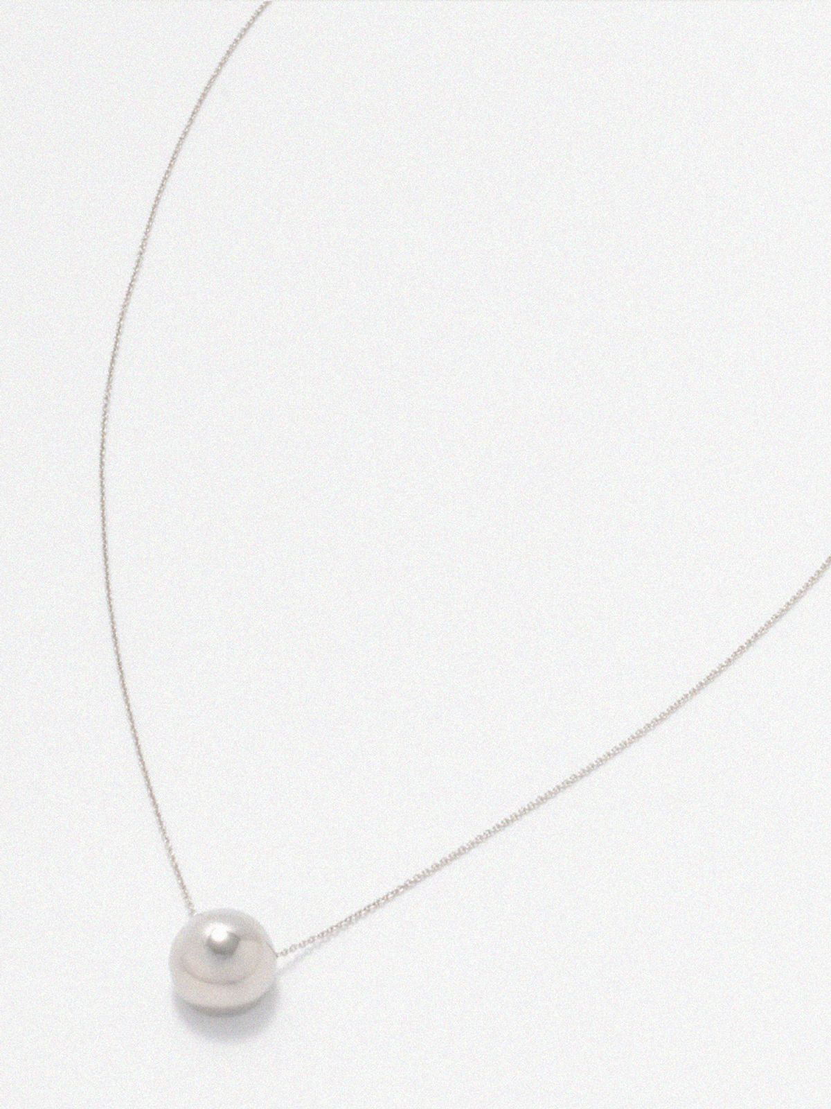 데누(DENU) Semi Circle Necklace-Silver