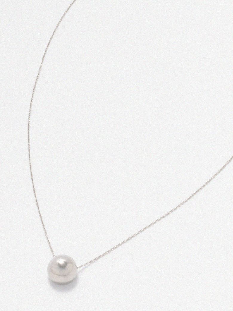 Semi Circle Necklace-Silver