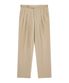 Supima cotton adjust 2Pleats relaxed Chino (Beige)