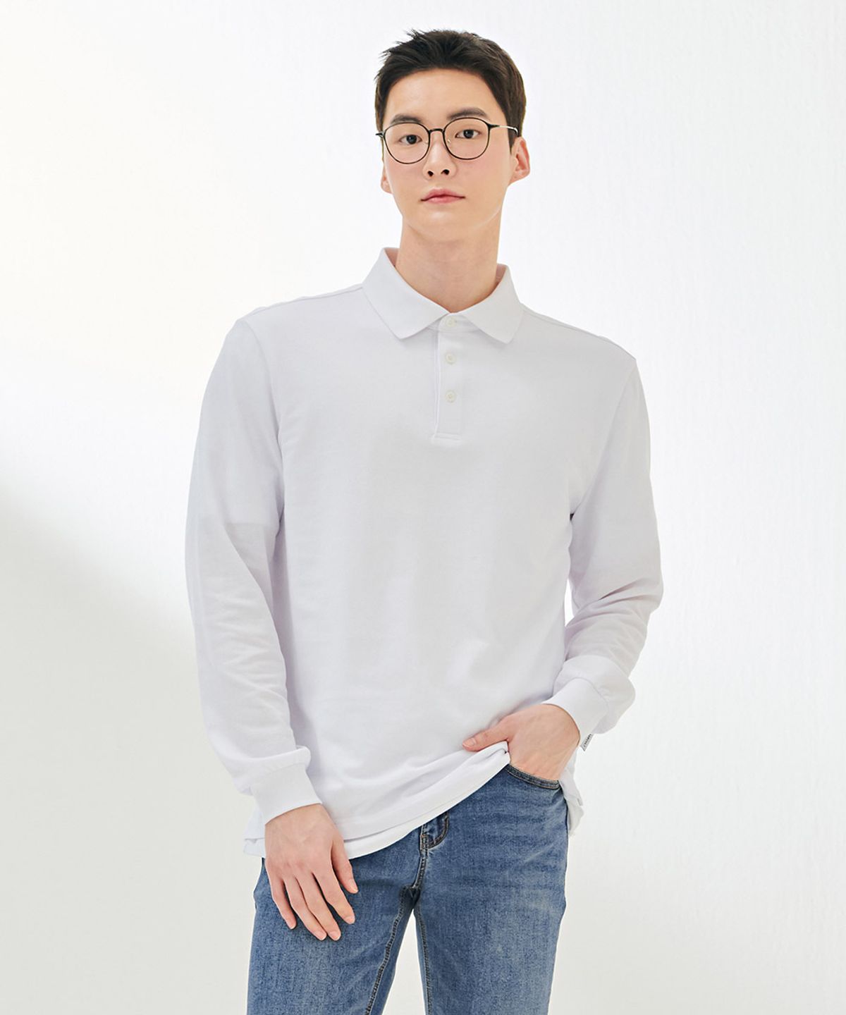 체이스컬트(CHASECULT) 남성 피케 카라 긴팔 티셔츠-DDZK5150A01