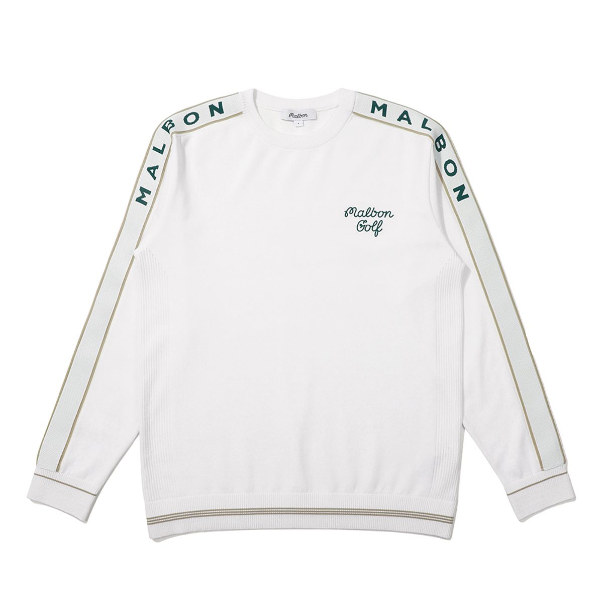 말본 골프(MALBON GOLF) 아모사 라운드 긴팔 니트 OFF WHITE (MAN)