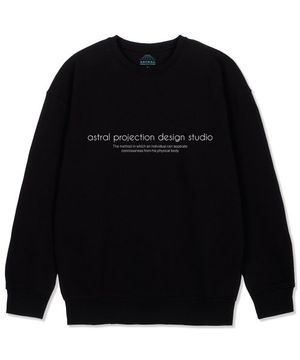 에이피 디자인 스튜디오 루즈핏 맨투맨_블랙