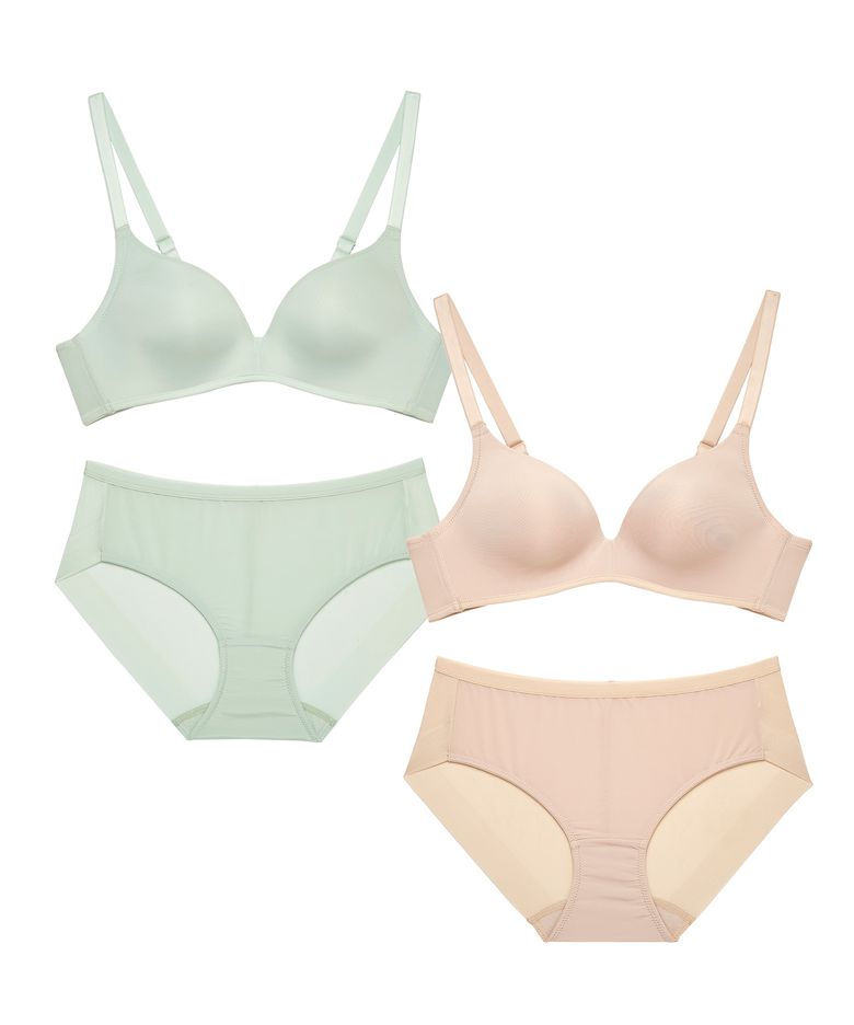 [2PACK] 노와이어 시크릿 브라팬티 세트