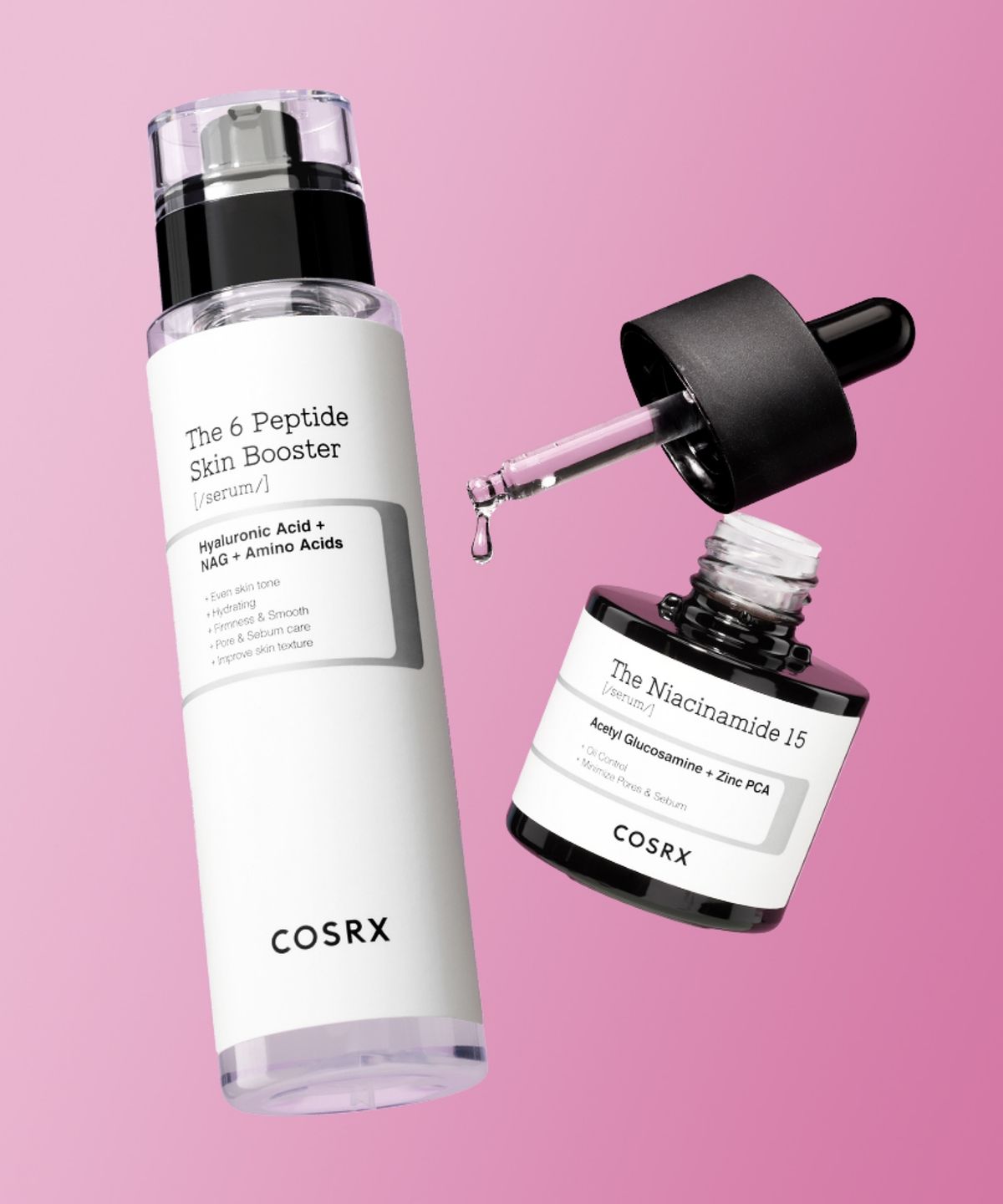 코스알엑스(COSRX) [SET] 더 6 펩타이드 스킨 부스터 세럼 150ml + 더 나이아신아마이드 15 세럼 20ml