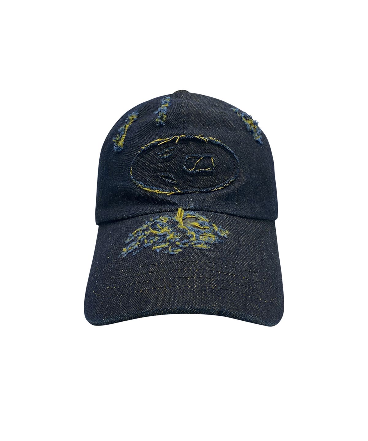 오픈야드(오와이)(OPENYARD(OY)) DESTROYED S.L DENIM CAP-BLUE