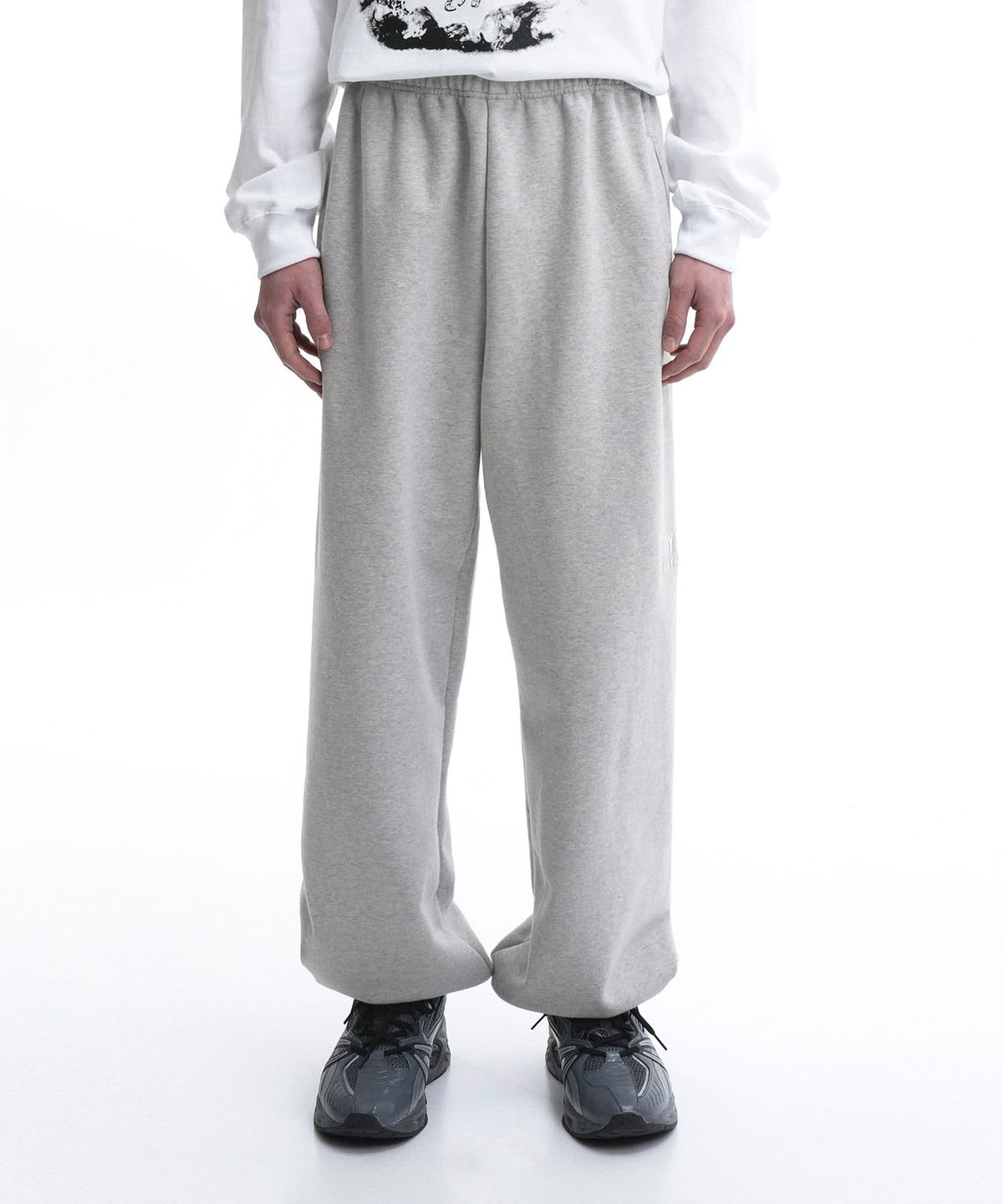 오픈야드(오와이)(OPENYARD(OY)) B.S LOGO SWEAT PANTS-GREY