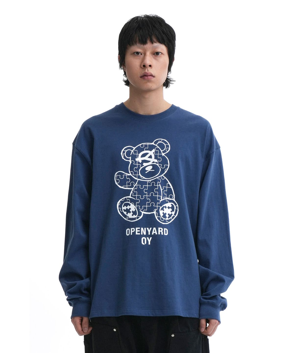 오픈야드(오와이)(OPENYARD(OY)) PUZZLE ODOLLY LONG SLEEVE-PAUL BLUE