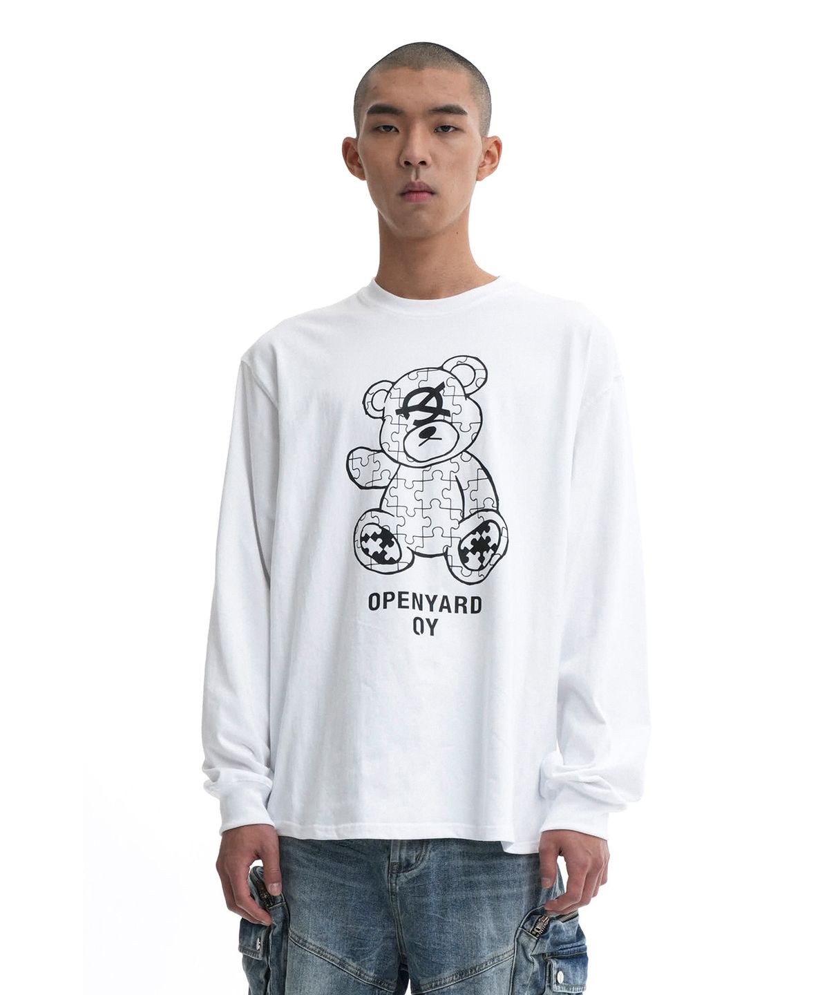 오픈야드(오와이)(OPENYARD(OY)) PUZZLE ODOLLY LONG SLEEVE-WHITE