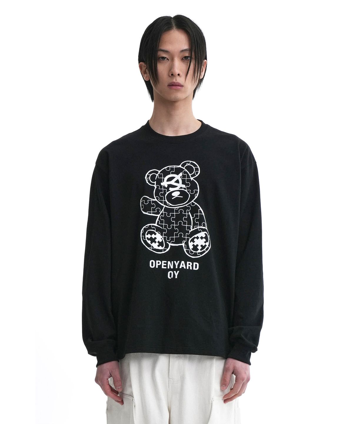 오픈야드(오와이)(OPENYARD(OY)) PUZZLE ODOLLY LONG SLEEVE-BLACK