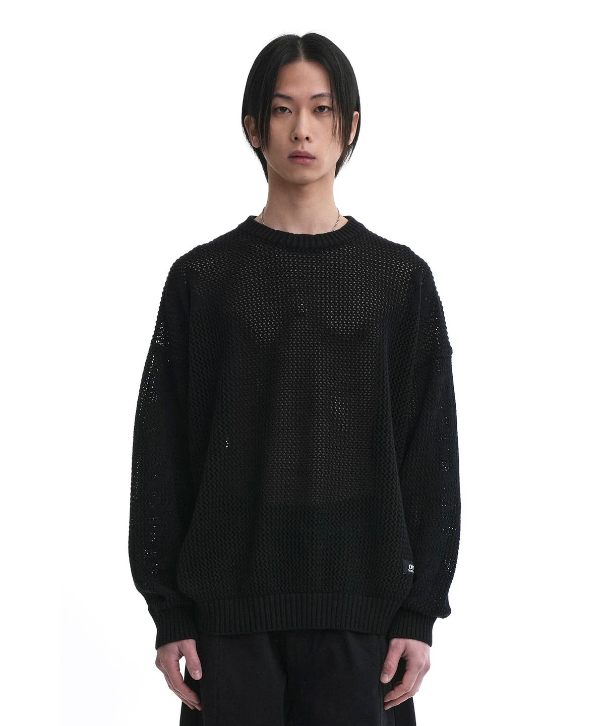 오픈야드(오와이)(OPENYARD(OY)) MESH OPYD KNIT-BLACK