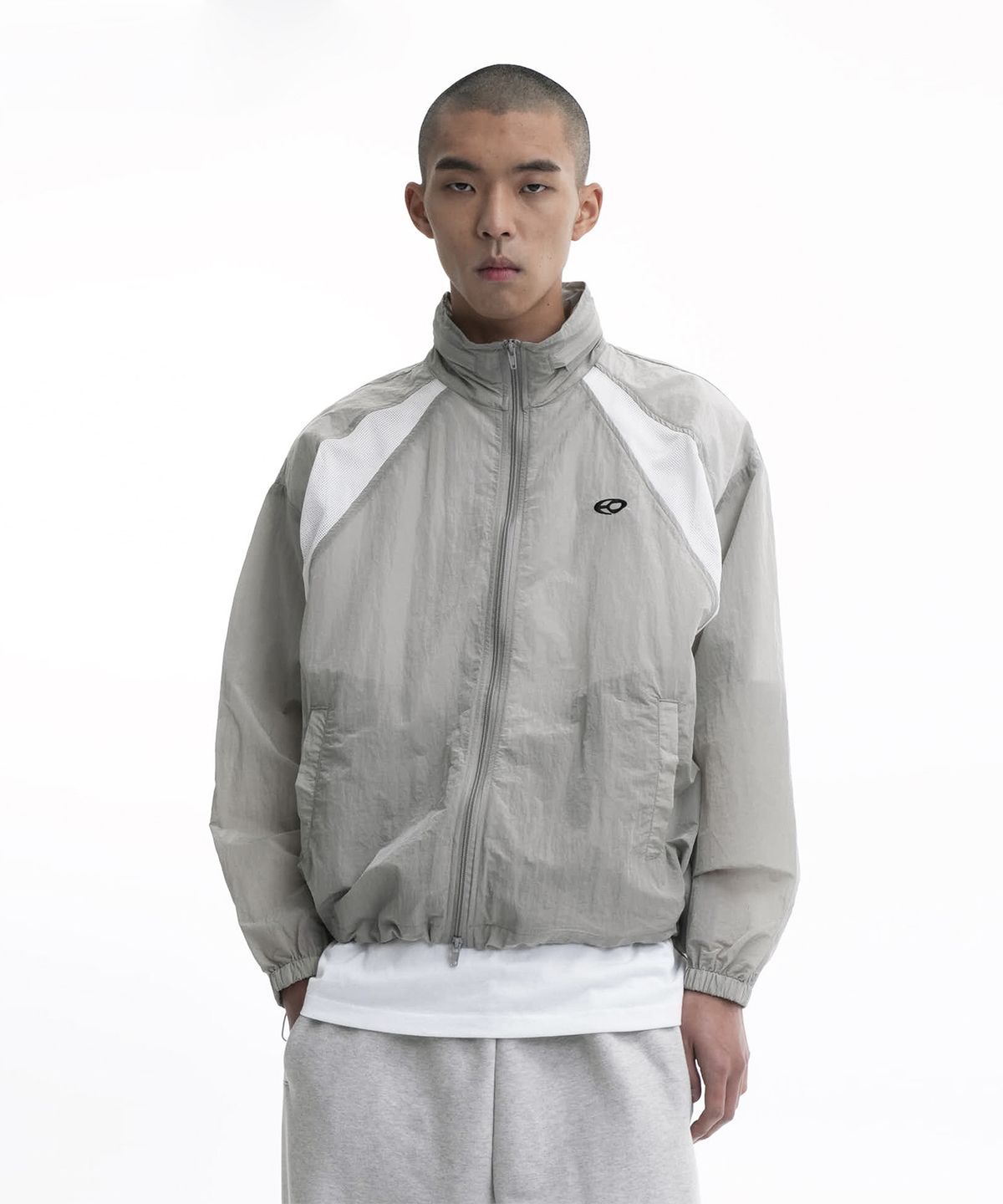 오픈야드(오와이)(OPENYARD(OY)) MESH HOODIE WIND BREAKER JAKCET-GREY