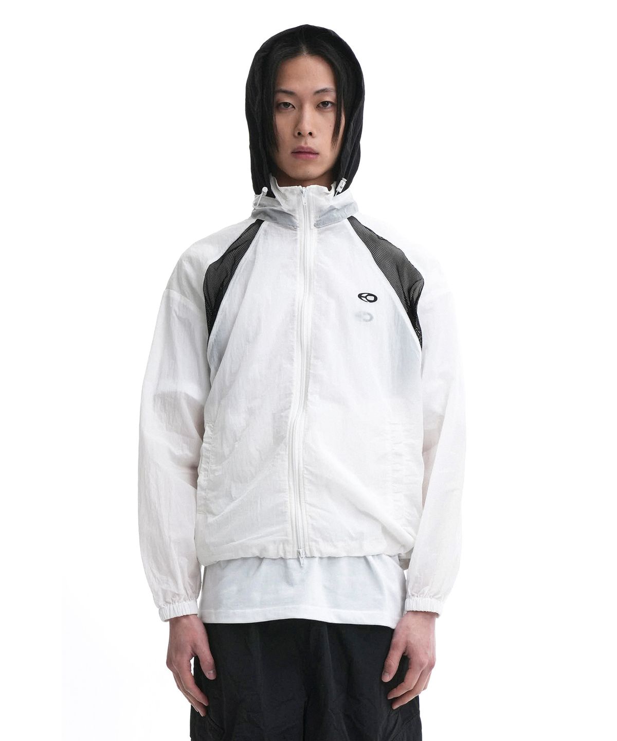 오픈야드(오와이)(OPENYARD(OY)) MESH HOODIE WIND BREAKER JAKCET-WHITE