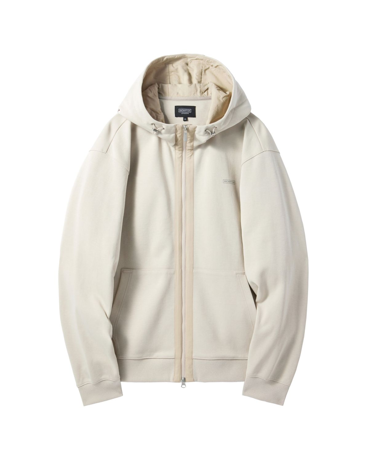 브롬톤 런던(BROMPTON LONDON) FULL ZIP HOODED SWEATSHIRT - IVORY (P241UFT135)
