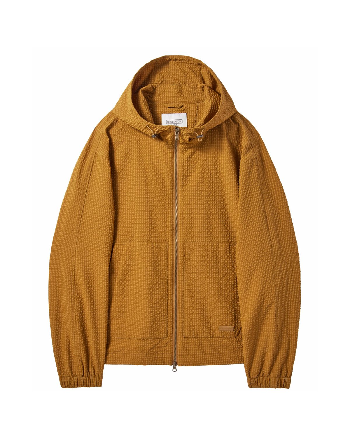 브롬톤 런던(BROMPTON LONDON) SEERSUCKER SET FULL ZIP HOODIE - CAMEL (P242MJP532)