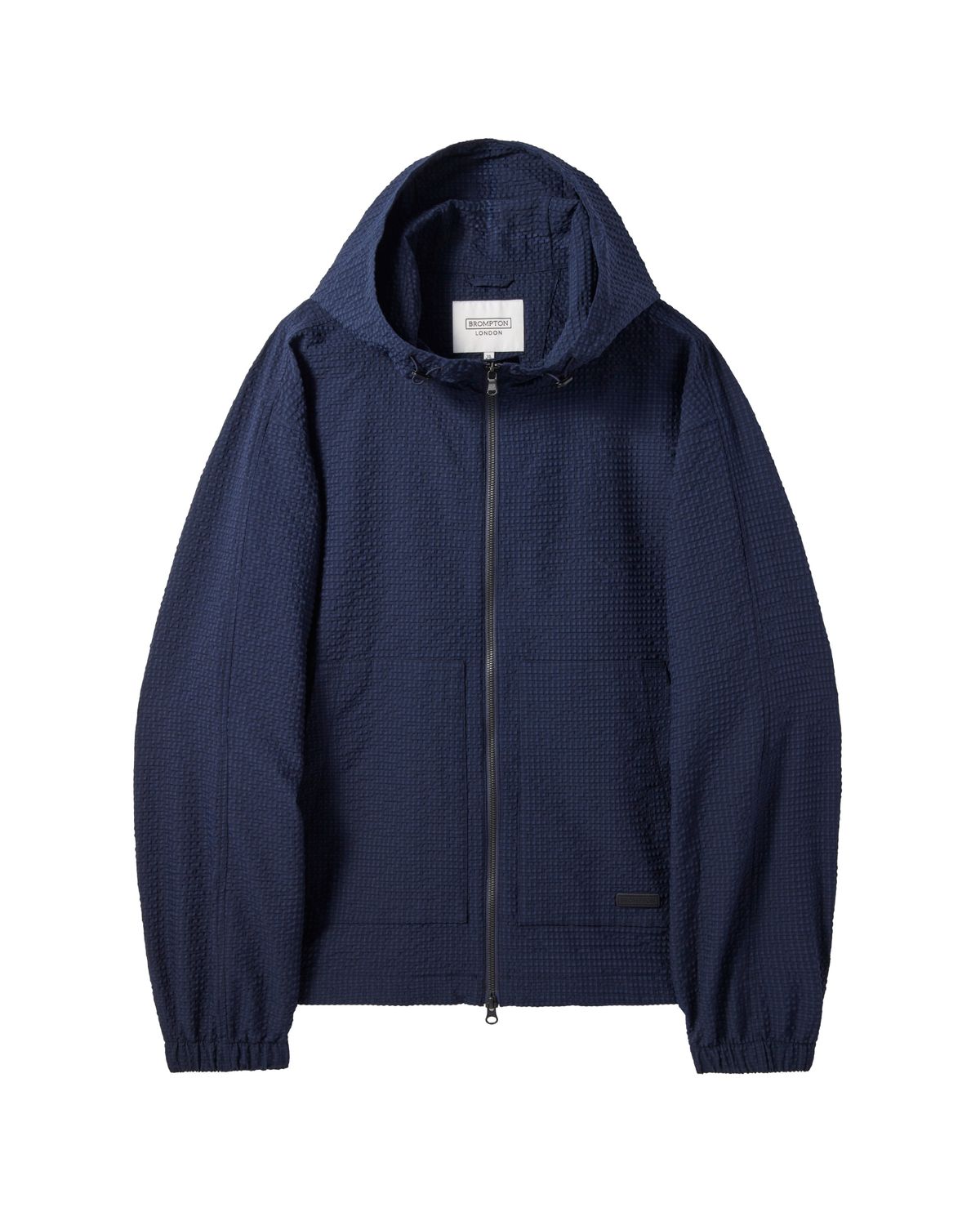 브롬톤 런던(BROMPTON LONDON) SEERSUCKER SET FULL ZIP HOODIE - NAVY (P242MJP532)