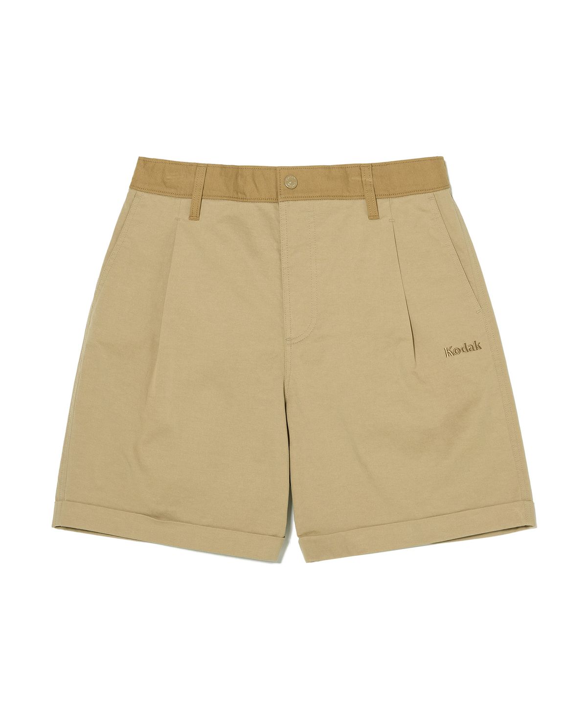 코닥(KODAK) 씨너리 컬러블럭 5부 버뮤다 팬츠 BEIGE