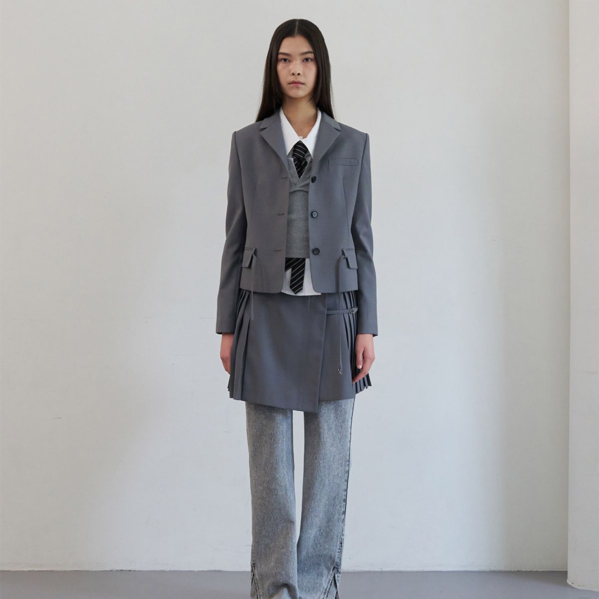엘씨디씨티엠(LCDC™) THREE BUTTON BELTED BLAZER
