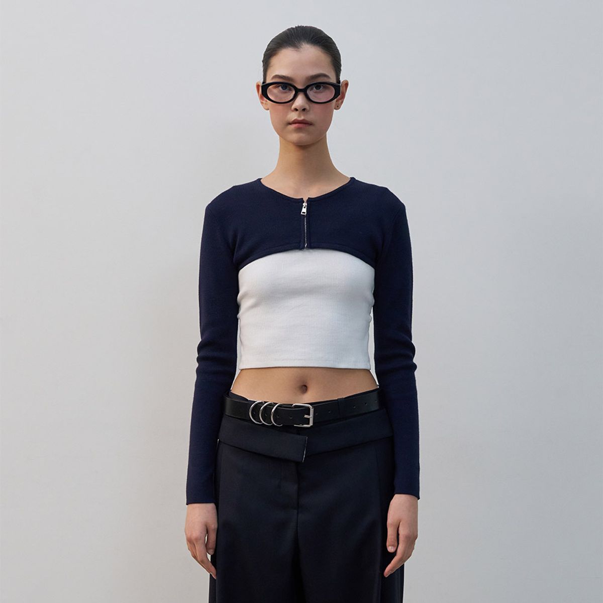 엘씨디씨티엠(LCDC™) ZIP-FRONT CROPPED BOLERO