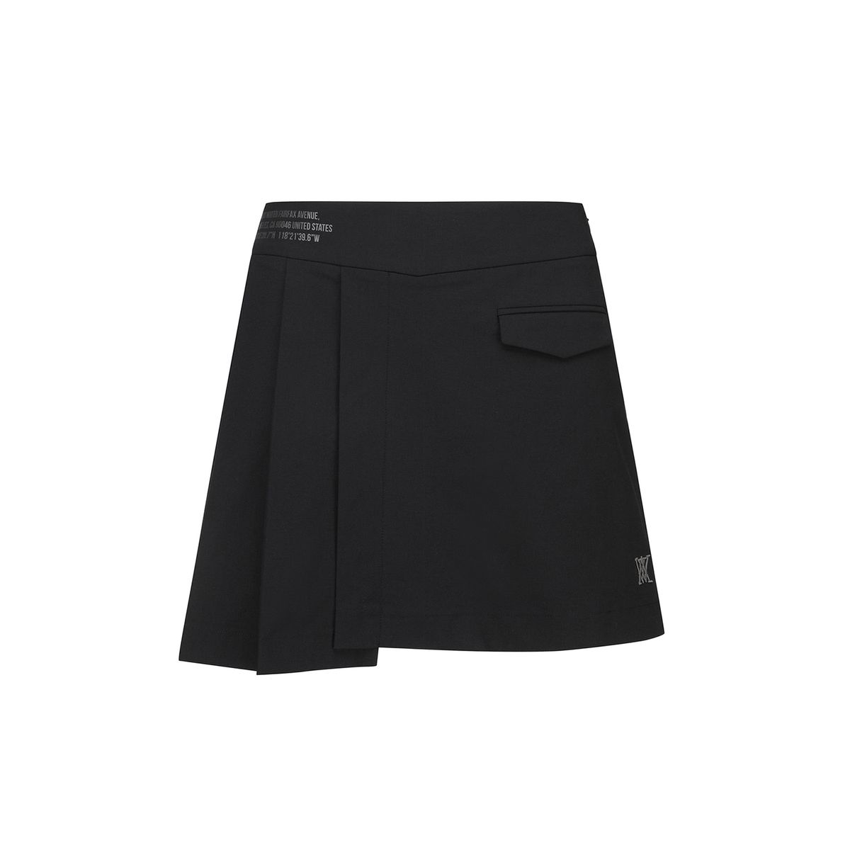 어뉴골프(ANEW GOLF) W UNBALANCED PLEATS SQ_BK