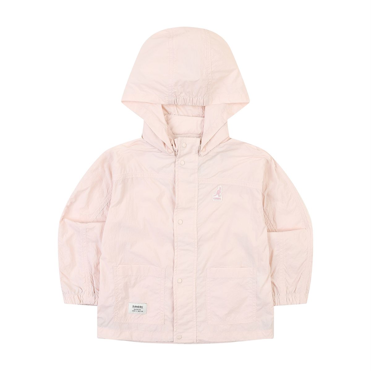캉골키즈(KANGOL KIDS) 뉴 오버핏 후드 나일론 윈드브레이커 QB 0002 핑크/AQBCJP00020PK