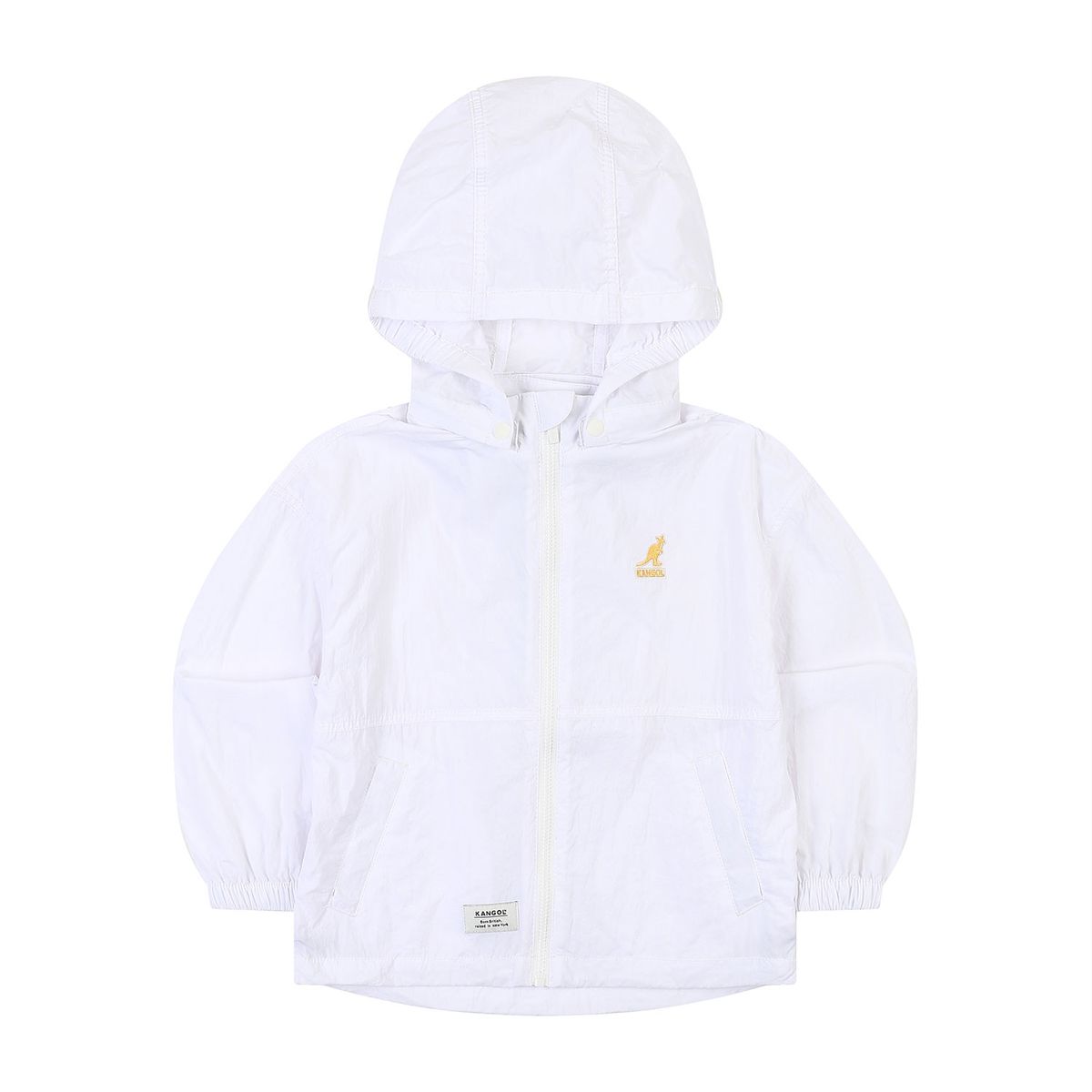 캉골키즈(KANGOL KIDS) 라이트웨이트 후드 디터처블 윈드브레이커 QB 0001 오프 화이트/AQBCJP00010OW