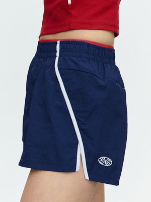 RUNNING TRACK NYLON SHORTS_NAVY