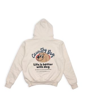 UNISEX Country dog hoodie Relaxed Fit Cream