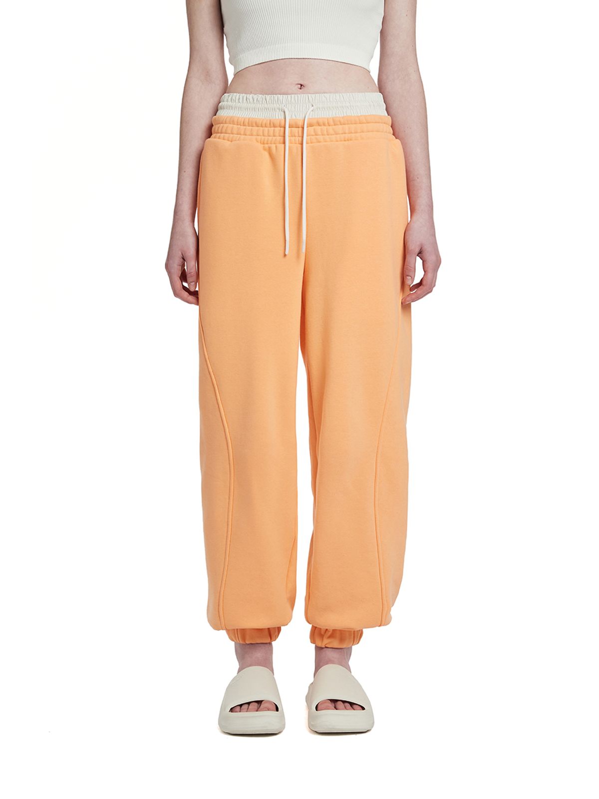 트렁크프로젝트(TRUNK PROJECT) Double waistband Lounge Pants_Orange