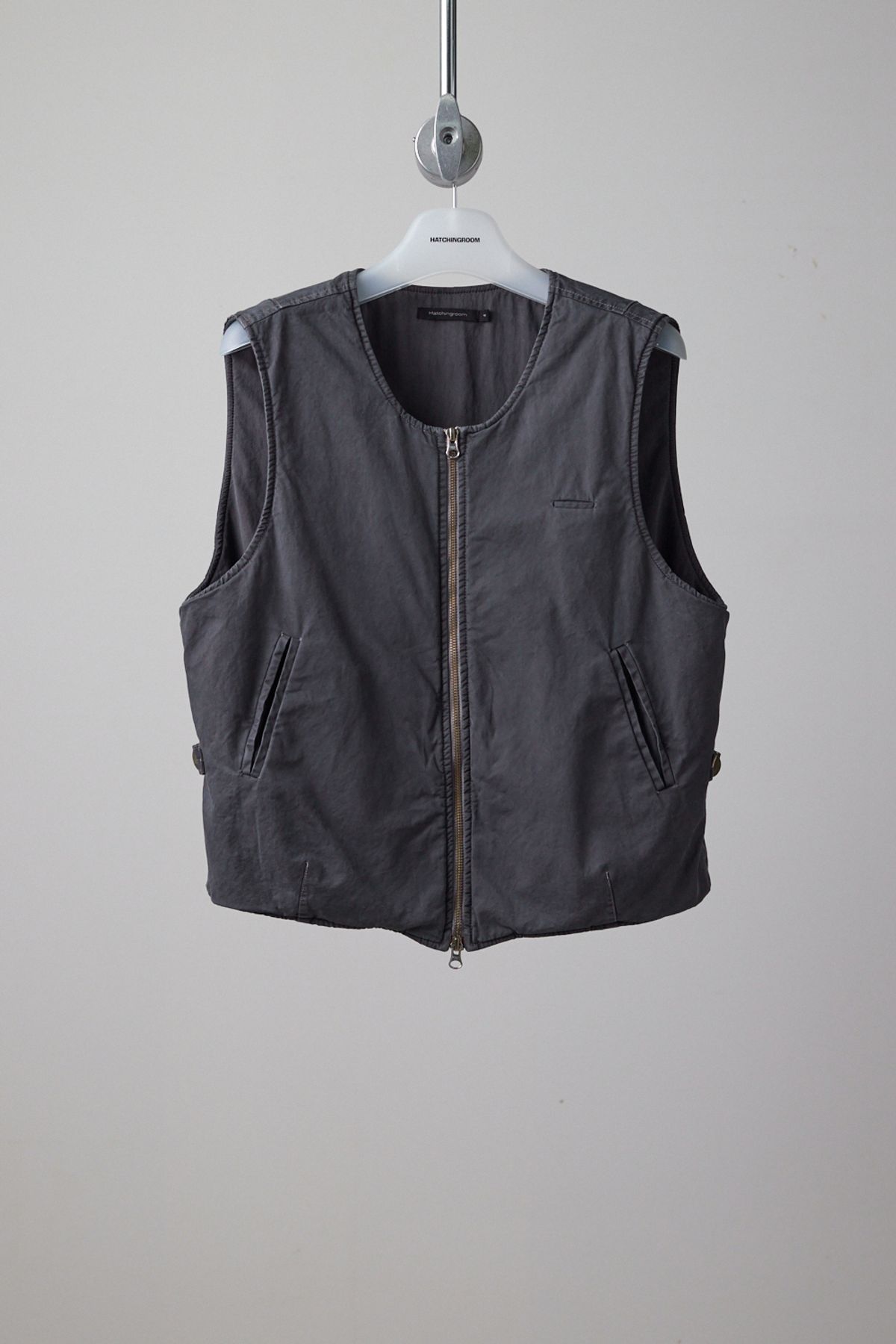 해칭룸(HATCHINGROOM) VTG Layering Vest Dyed Grey