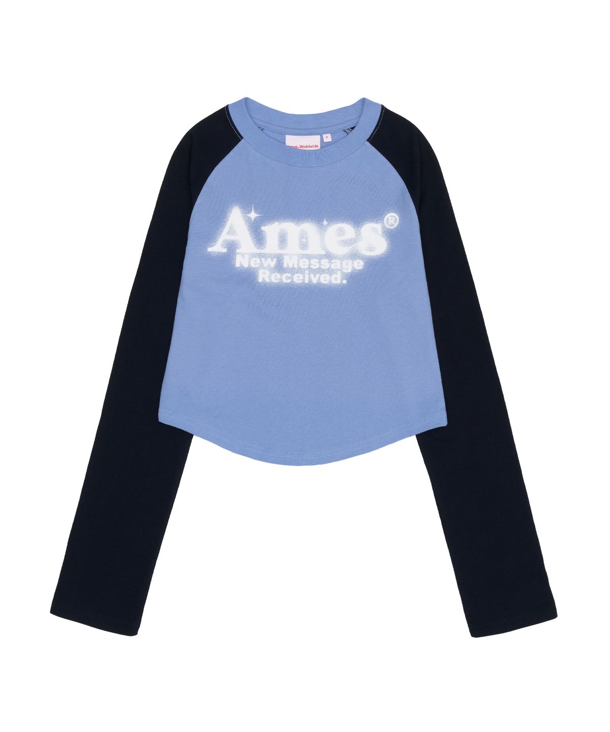 아메스 월드와이드(AMES-WORLDWIDE) ROUND HEM RAGLAN LS TEE BLUE