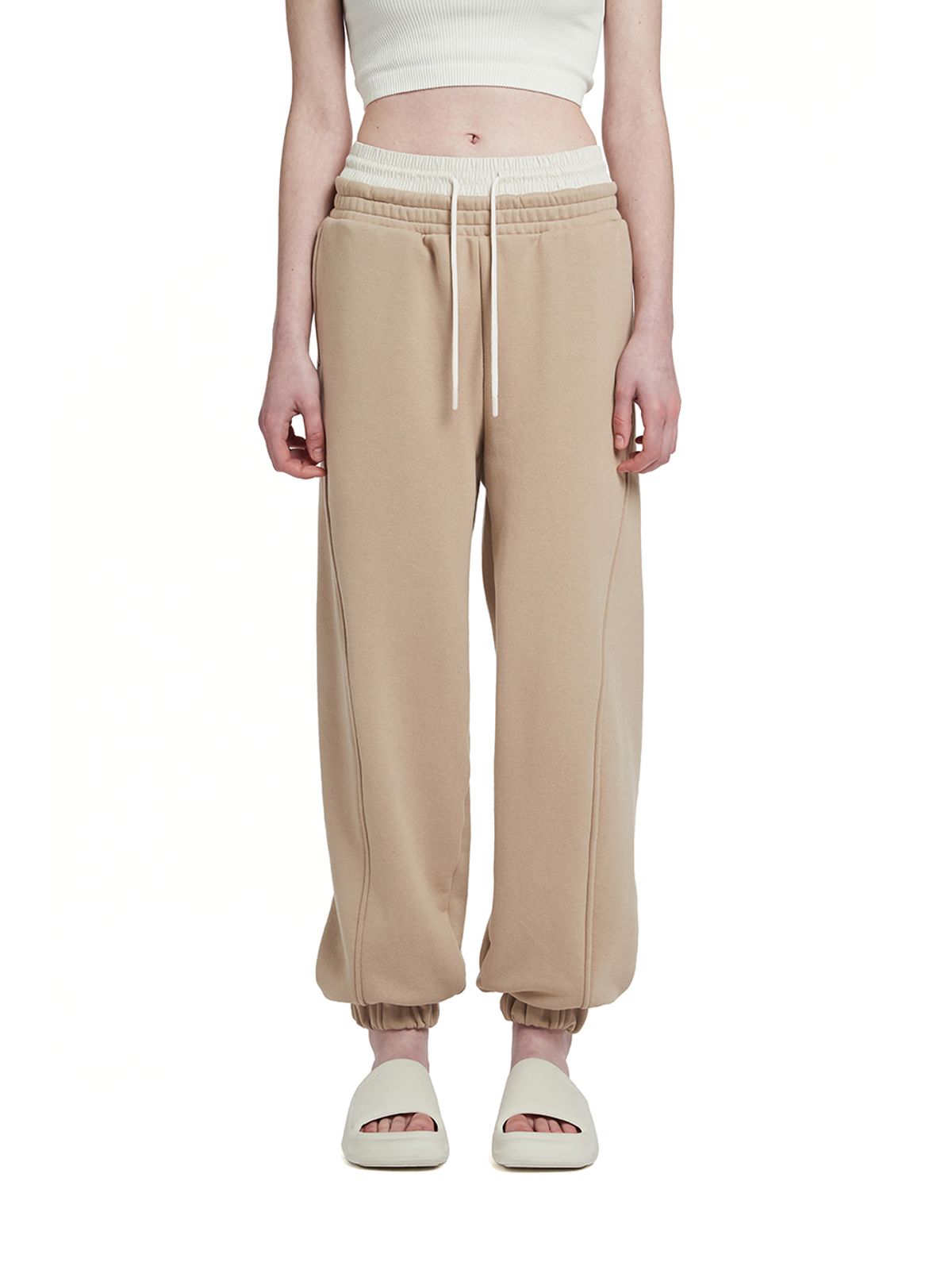 트렁크프로젝트(TRUNK PROJECT) Double waistband Lounge Pants_Beige