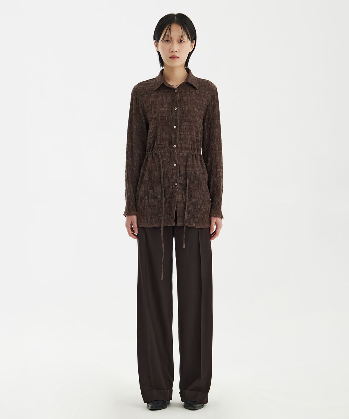 유스(YOUTH) Strap Shirt - Brown