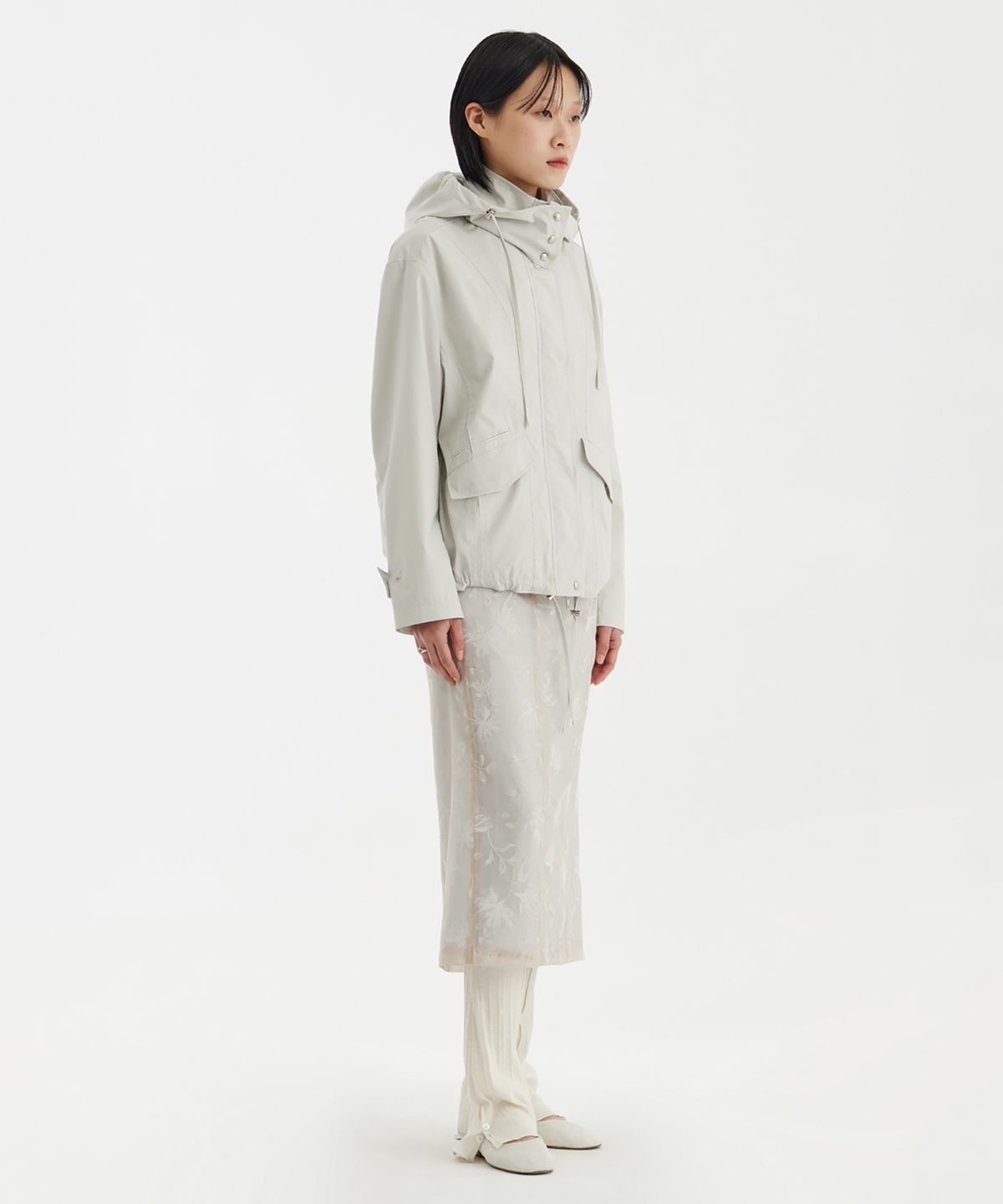 유스(YOUTH) Cut-Off Oversized Blouson - Light Beige