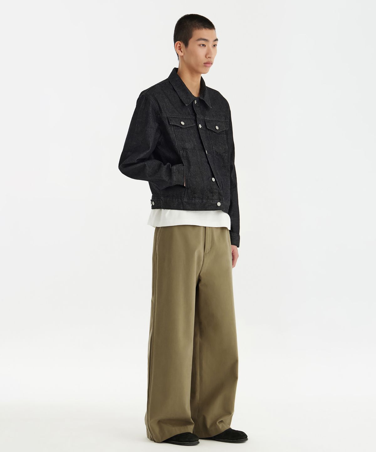 유스(YOUTH) Denim Trucker Jacket - Washed Black