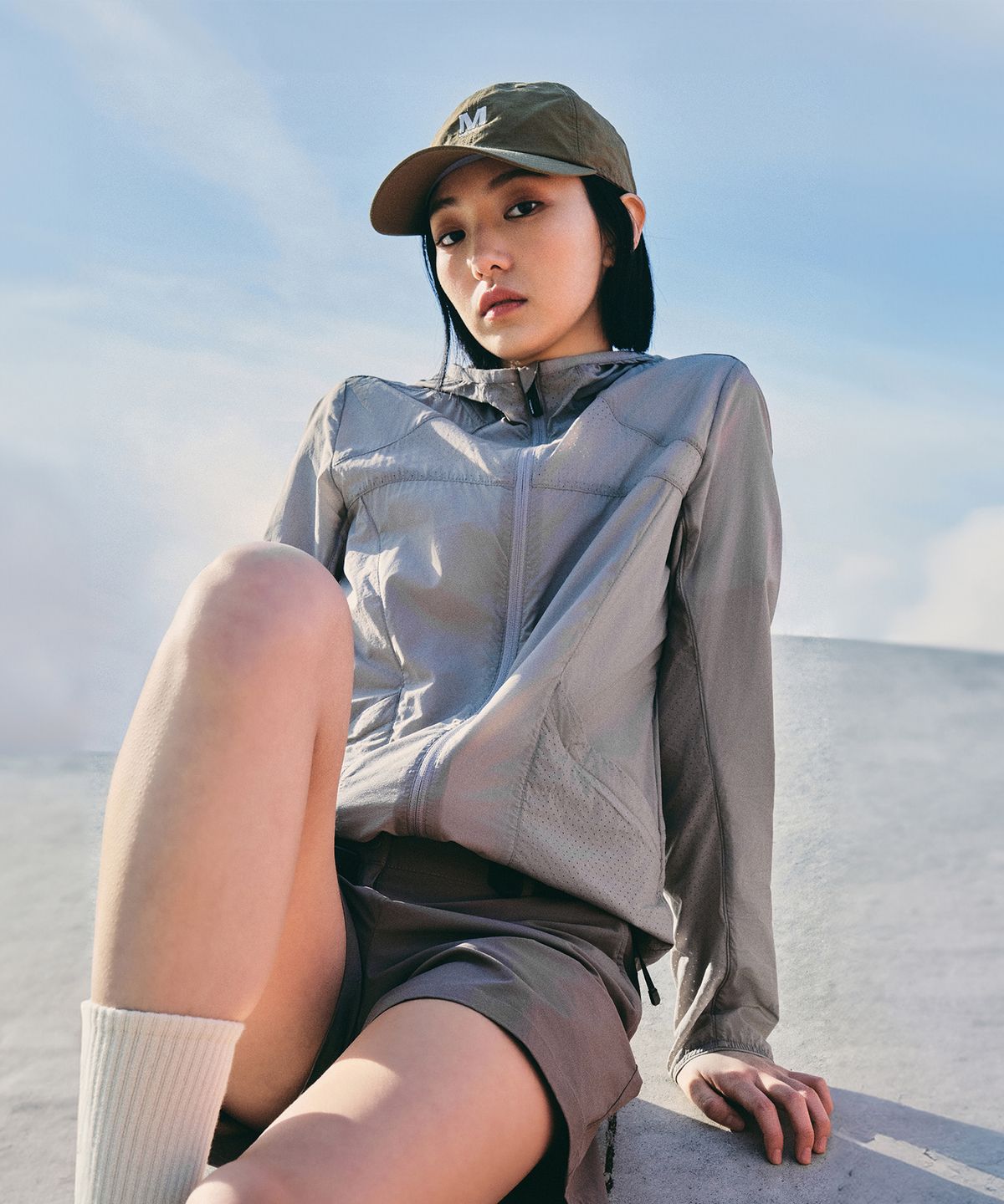 머렐(MERRELL) [WOMEN] 하이크 타공 경량 자켓 LIGHT GREY