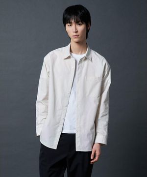 Cotton Blended Solid Cloud Shirts  Ivory
