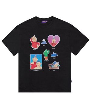 [PAT&MAT] 해피 티셔츠 - 블랙