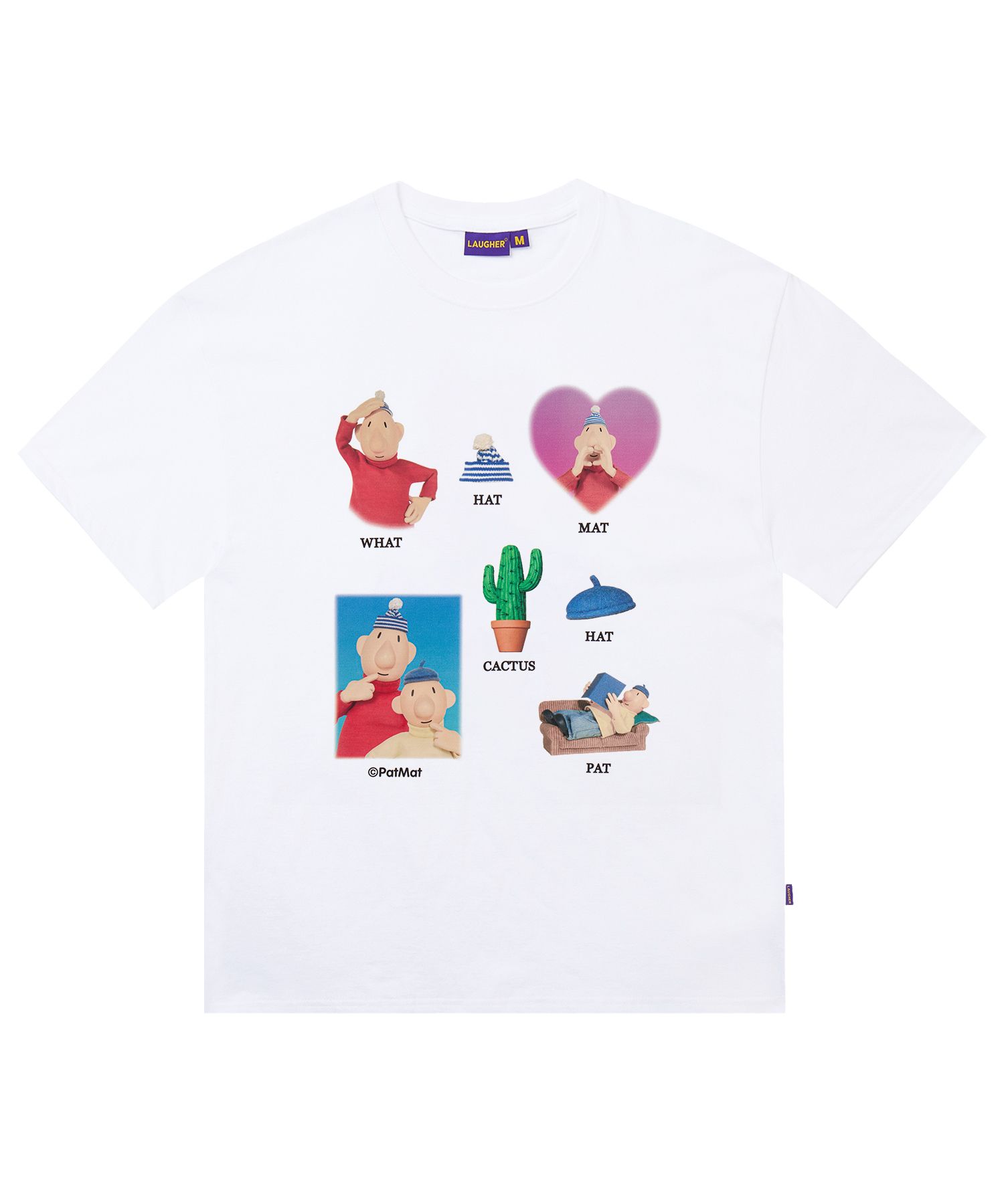 Tシャツ・カットソー LAUGHER PATMAT Happy T-Shirt White PM28 MUSINSA公式 | LAUGHER [PAT&MAT] Happy T-shirt. - White
