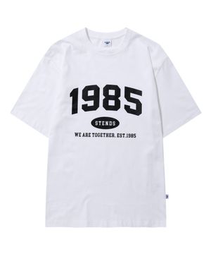 [S~5XL] 1985 아치 로고 티셔츠_화이트-블랙