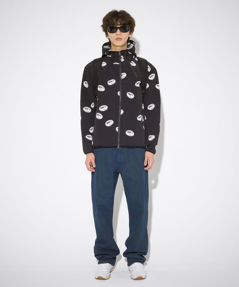 ART LOGO PRINTED WINDBREAKER (BLACK)