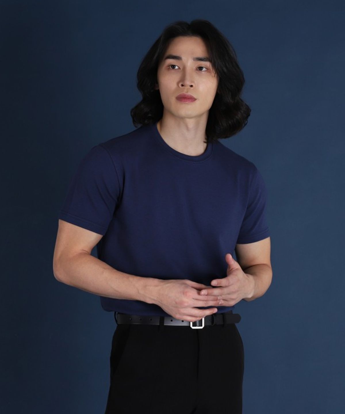 보스트핏(BOASTFIT) 시그니처 머슬핏 코튼모달 반팔티셔츠 오션네이비