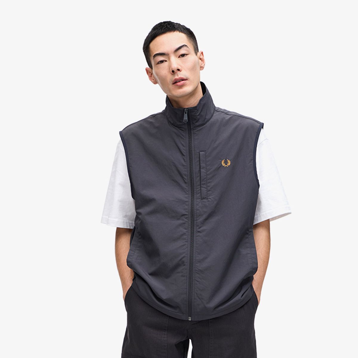 프레드페리(FRED PERRY) [Sport] 나일론 하이넥 베스트(297) AFPM2417808-297