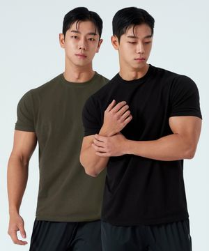 [2PACK]무지 머슬핏 반팔 5컬러