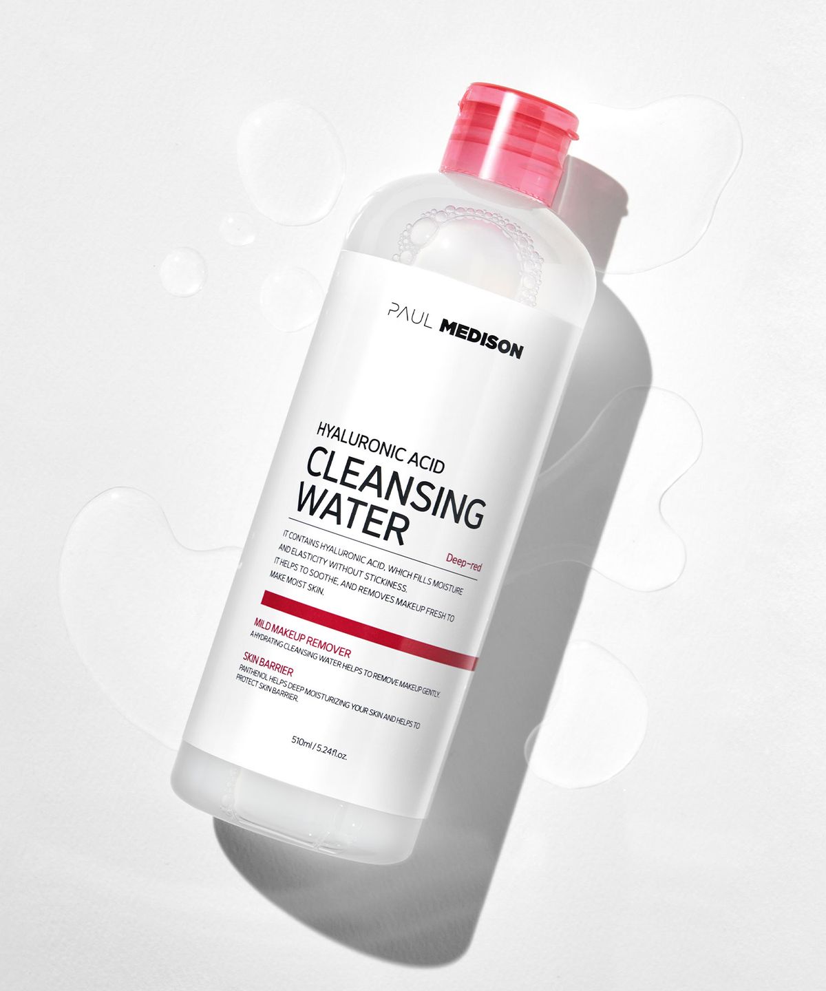 폴 메디슨(PAULMEDISON) 딥레드 히알루론산 클렌징워터 510ml