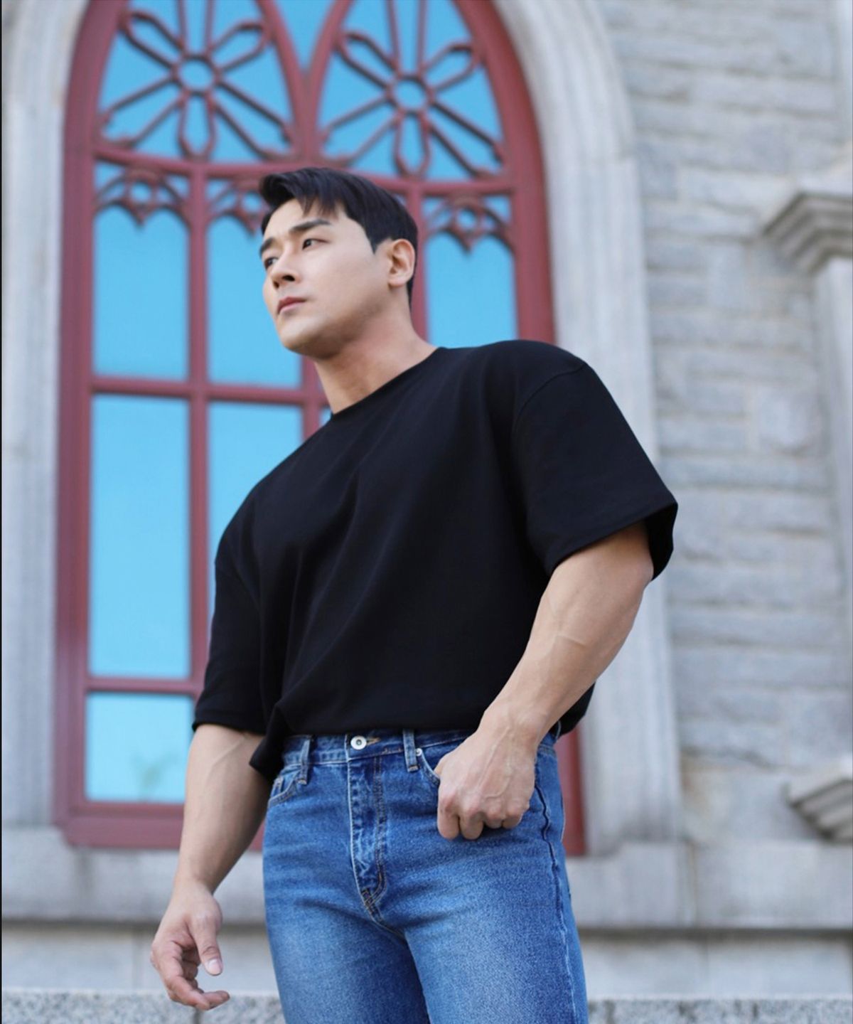 보스트핏(BOASTFIT) 시그니처 오버핏 코튼모달 반팔티셔츠 다크블랙