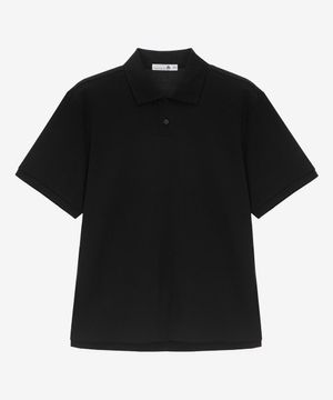 UNI 세미오버핏 피케 폴로티 블랙 LYTS3104