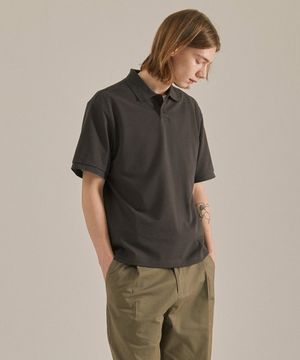 UNI 세미오버핏 피케 폴로티 다크그레이 LYTS3104