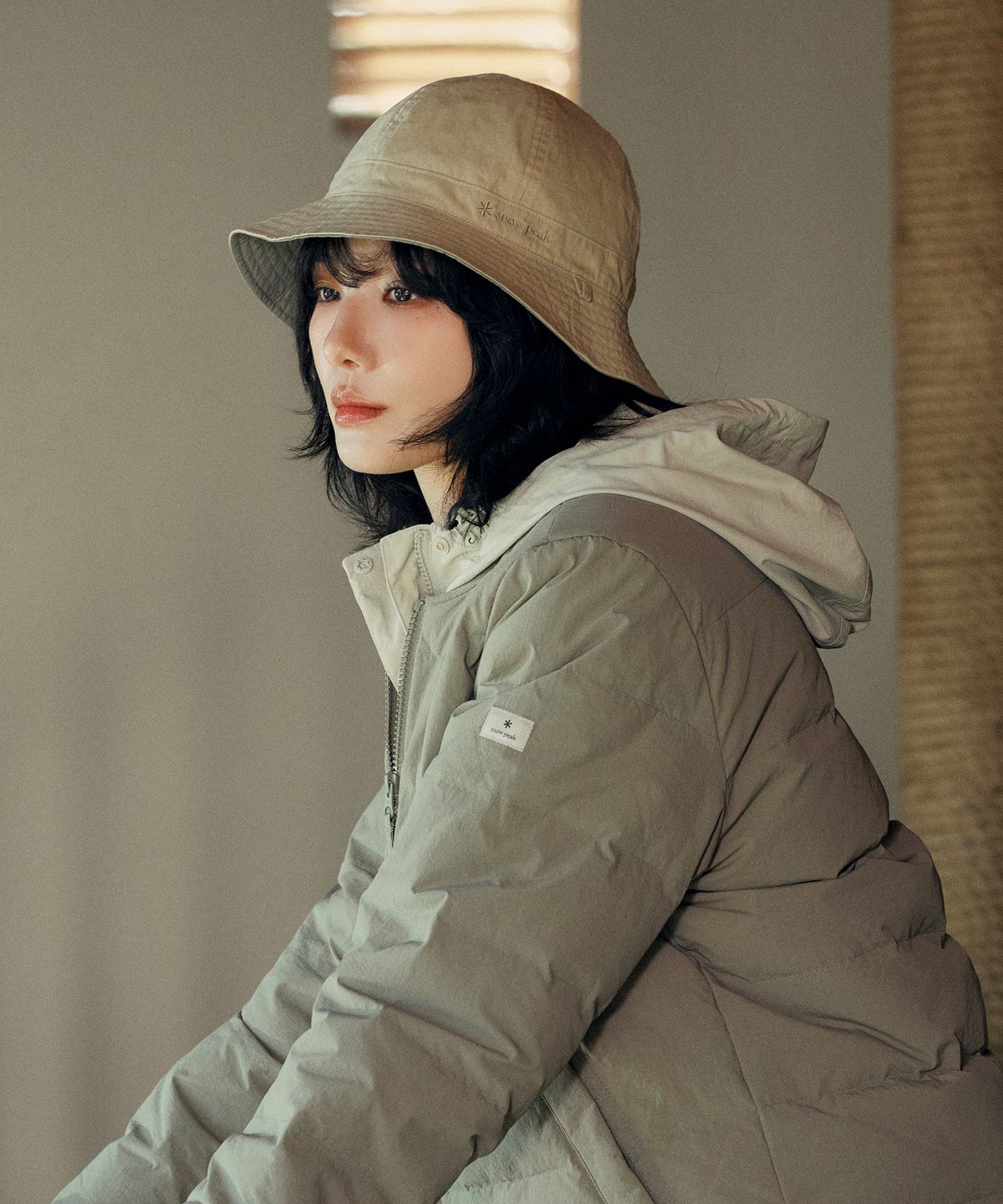 스노우피크 어패럴(SNOWPEAK APPAREL) 타슬란 리버시블 버킷햇 Beige (S24SUFBH73)